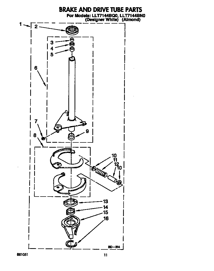 Brake and drive tube