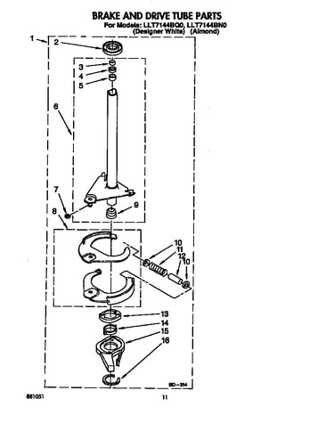 Brake and drive tube