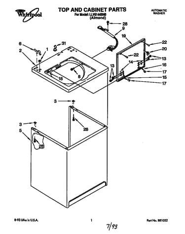Top and cabinet