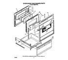 Whirlpool RM996PXVW4 oven door and drawer diagram