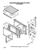Microwave door and latch