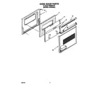 Whirlpool RS660BXYH2 oven door diagram