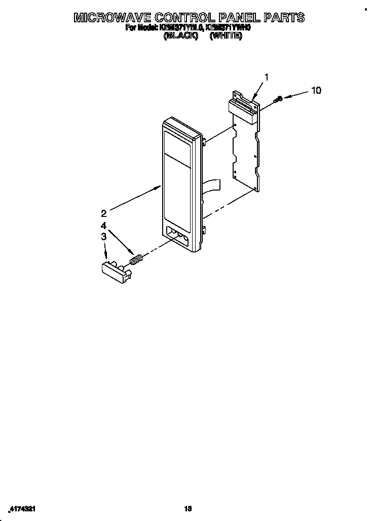 Microwave control panel