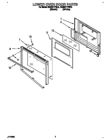 Lower oven door