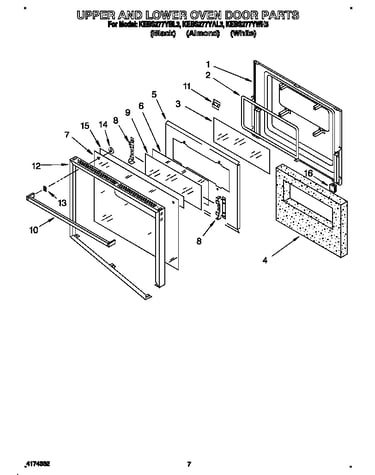 Upper and lower oven door