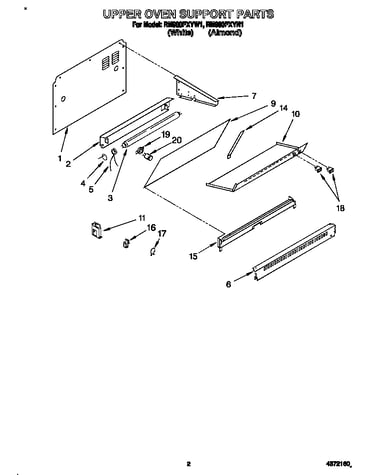 Upper oven support