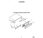 KitchenAid KSSS42DAW03 top grille and unit cover diagram