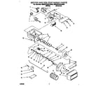 Whirlpool 8ED27DQXAW05 motor and ice container diagram