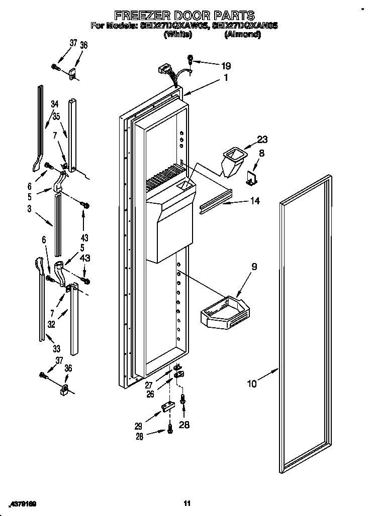 Freezer door