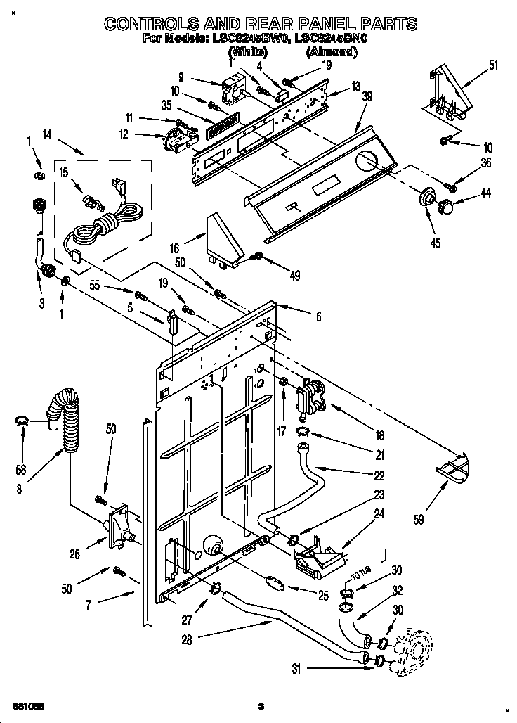 Control and rear panel