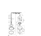 Whirlpool LSC8245BW0 agitator, basket and tub diagram