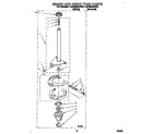 Whirlpool LSC8245BW0 brake and drive tube diagram