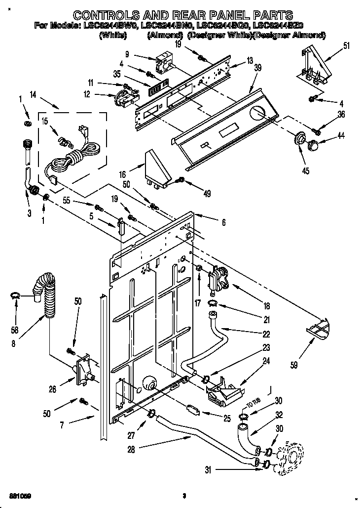 Control and rear panel