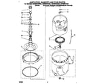 Whirlpool LSC6244BQ0 agitator, basket and tub diagram