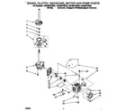 Whirlpool LSC6244BQ0 brake, clutch, gearcase, motor and pump diagram