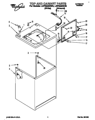 Top and cabinet