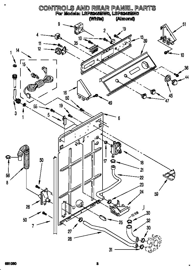 Control and rear panel