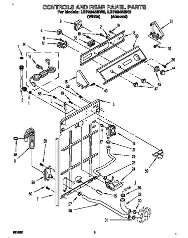 Control and rear panel