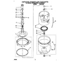 Whirlpool LSP8245BW0 agitator, basket and tub diagram