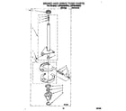 Whirlpool LSP8245BW0 brake and drive tube diagram