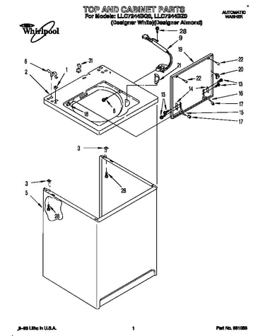 Top and cabinet