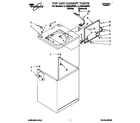 Whirlpool LLN8244BW0 top and cabinet diagram