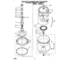 Whirlpool LLN8244BW0 agitator, basket and tub diagram
