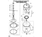 Whirlpool LLT8244BQ0 agitator, basket and tub diagram