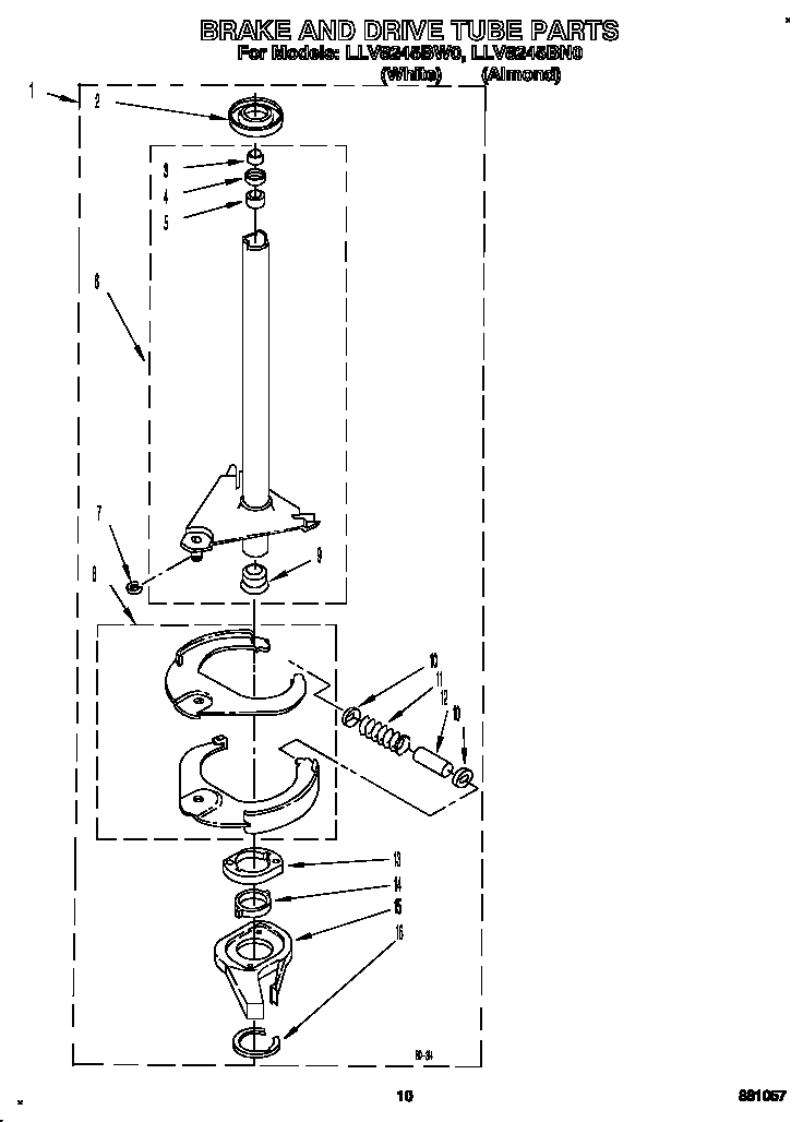 Brake and drive tube