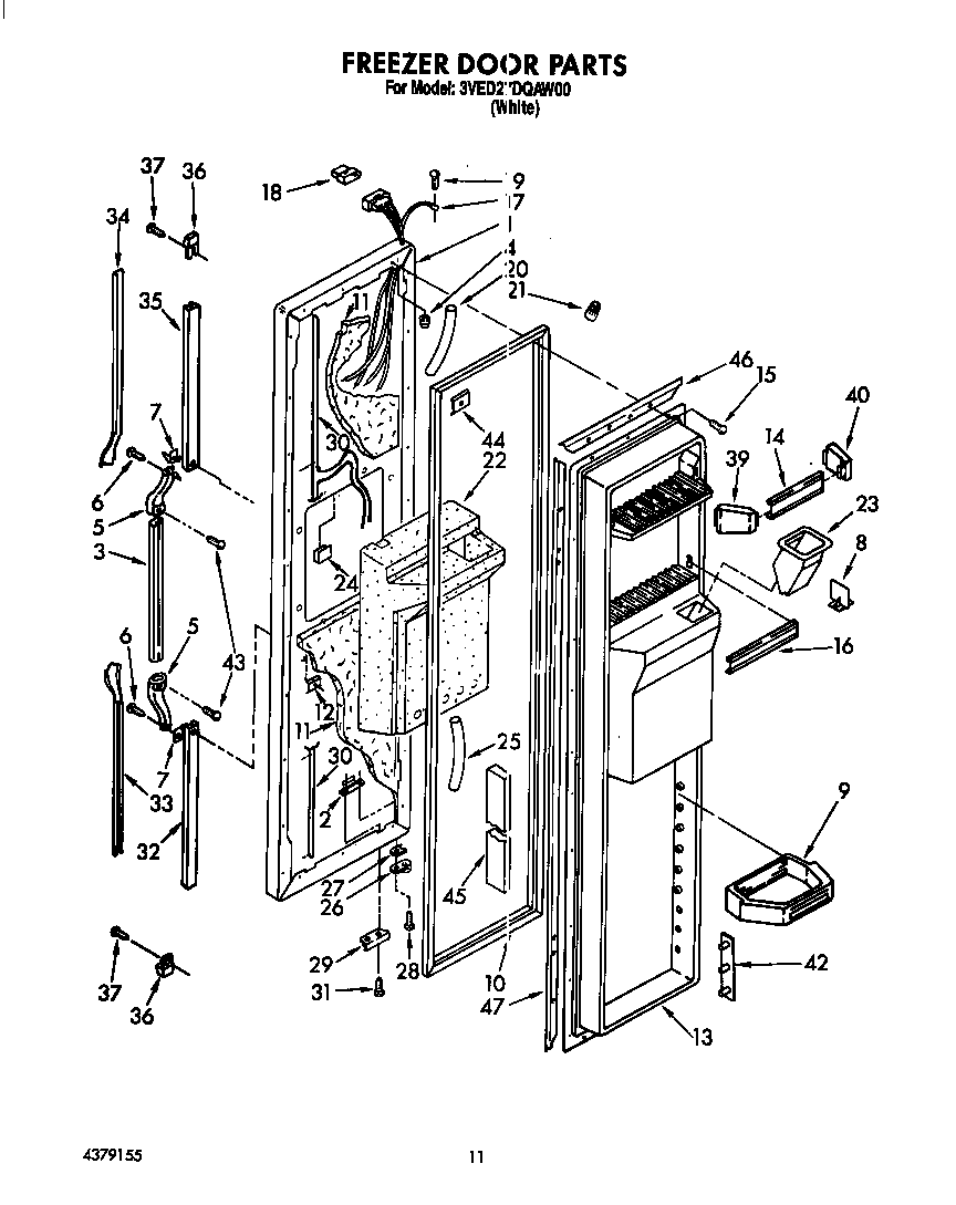 Freezer door