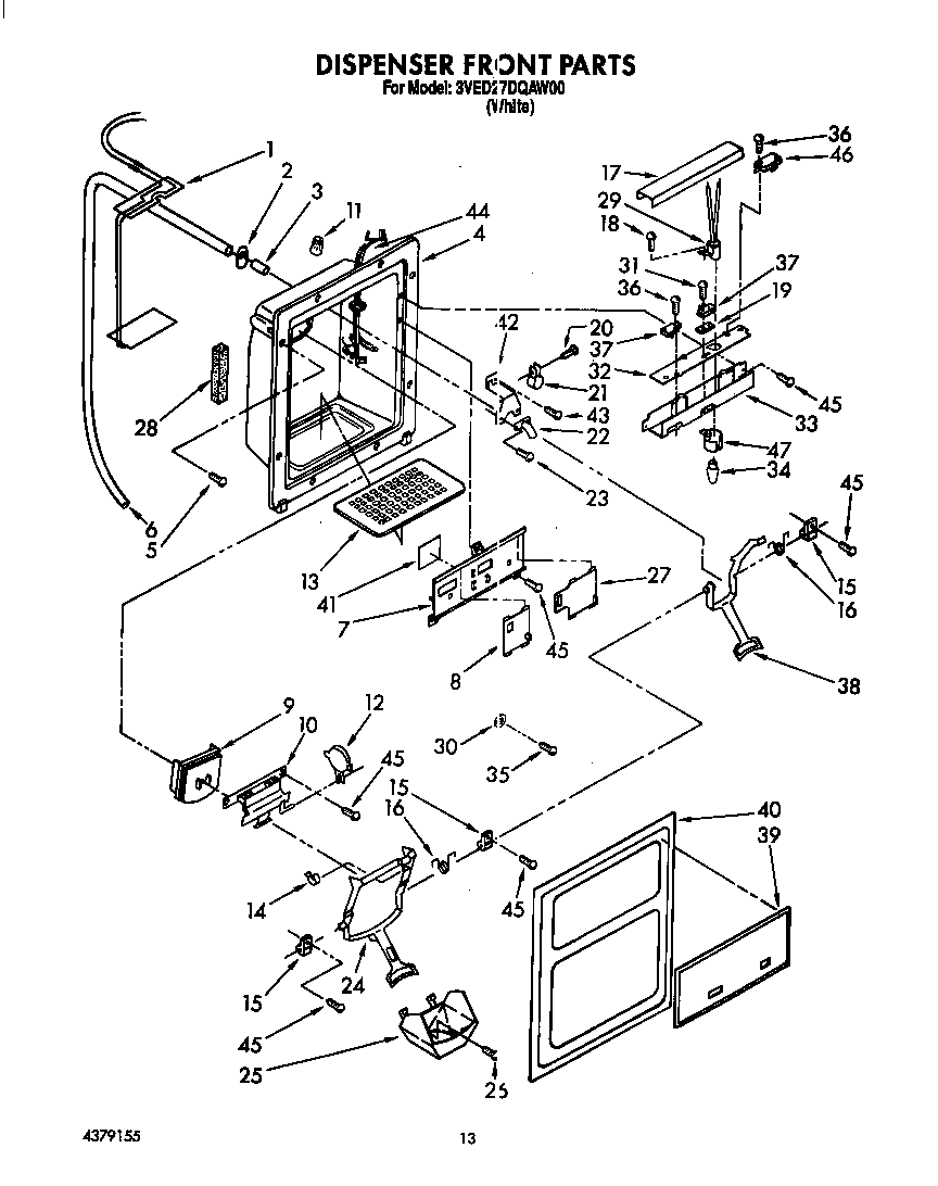 Dispenser front
