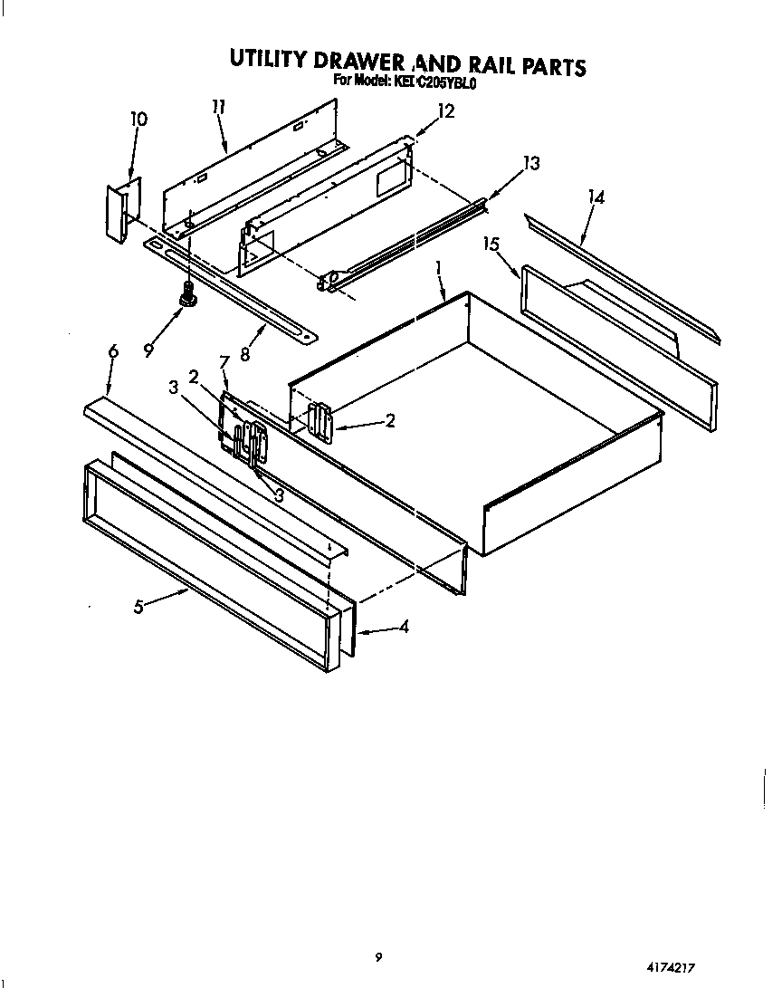 UTILITY DRAWER AND RAIL