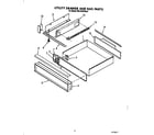 KitchenAid KEDC205YBL0 utility drawer and rail diagram