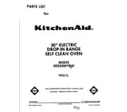 KitchenAid KEDS200YWH0 front cover diagram