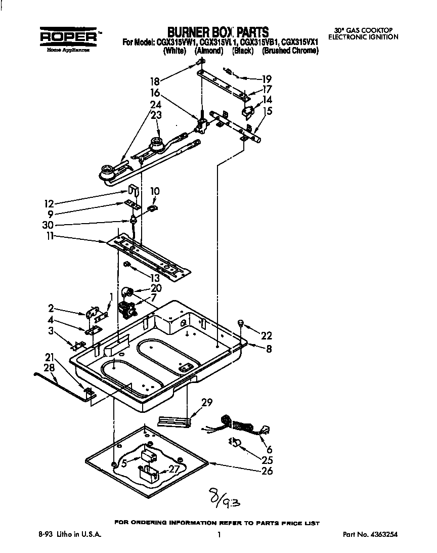 Burner box parts