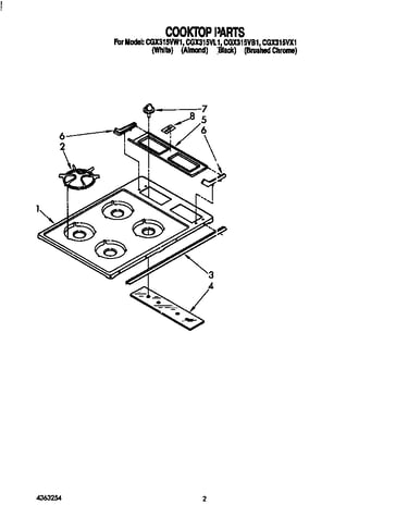 Cooktop parts