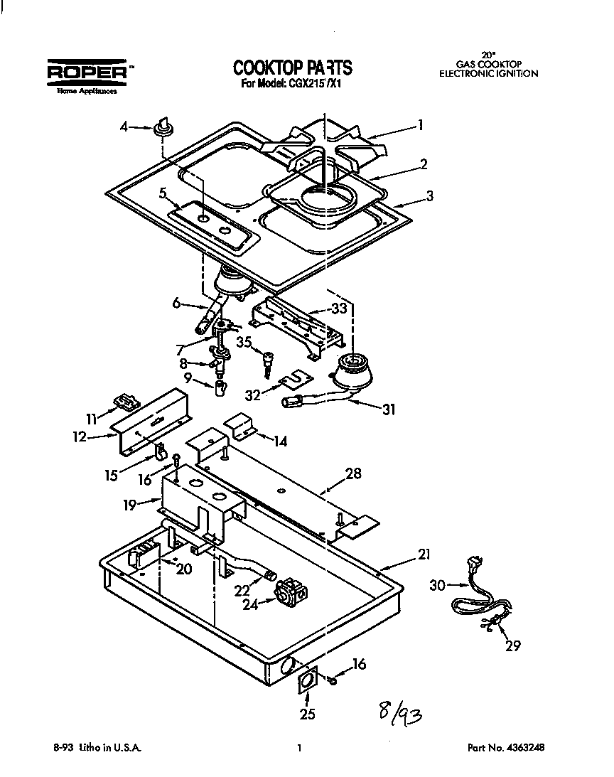 Cooktop parts