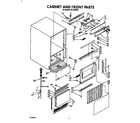 Whirlpool JVGC535W1 cabinet and front diagram