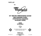 Whirlpool RF4900XLW2 front cover diagram