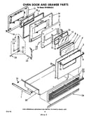 Oven door and drawer