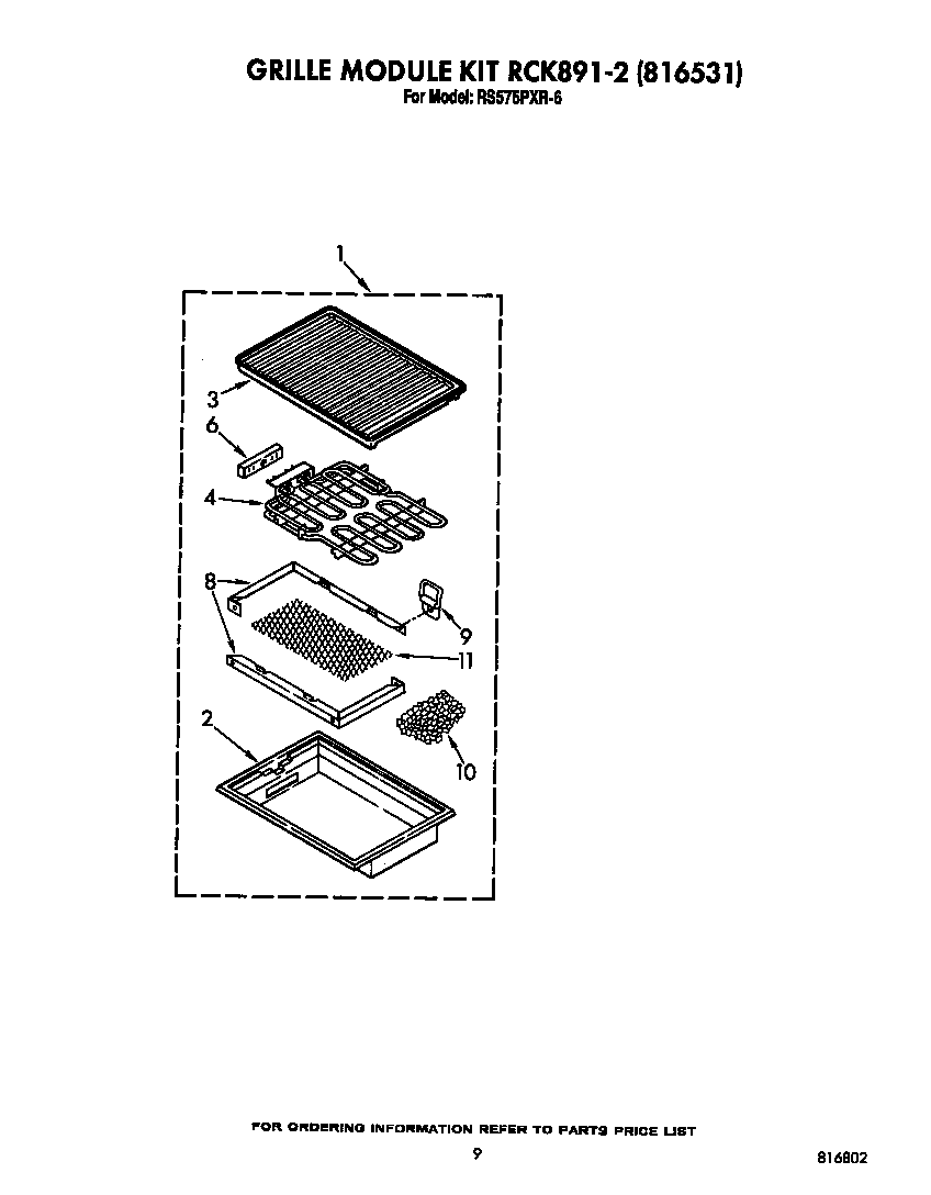 GRILLE MODULE KIT RCK891-2 (816531)