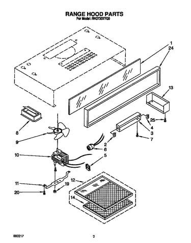 Range hood parts