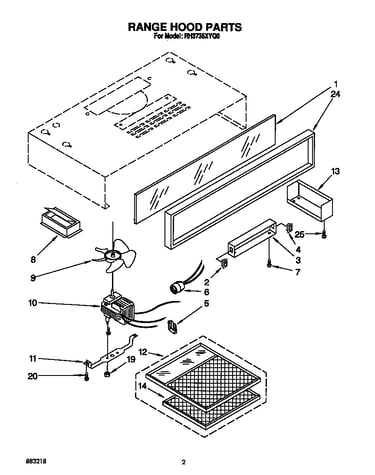 Range hood parts