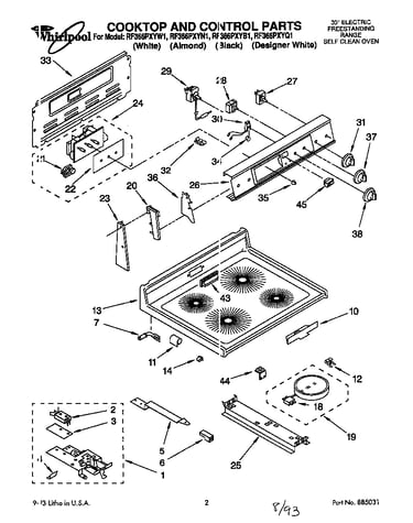 Cooktop and control