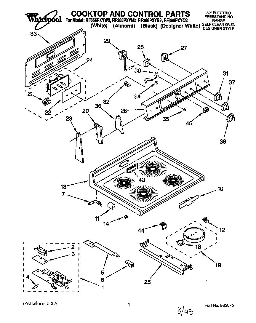 Cooktop and control