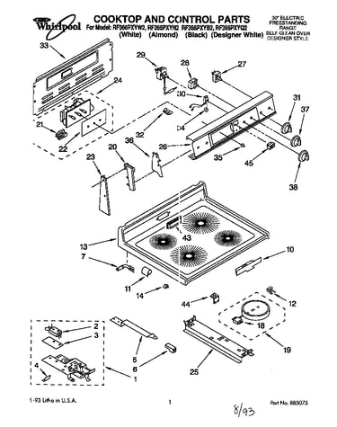Cooktop and control
