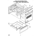 Whirlpool RF366PXYW2 door and drawer diagram