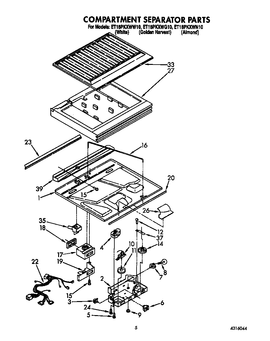 Compartment separator