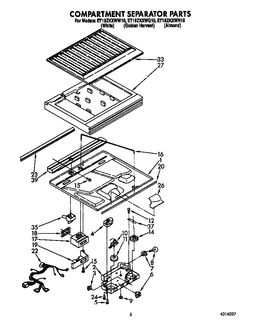 Compartment separator