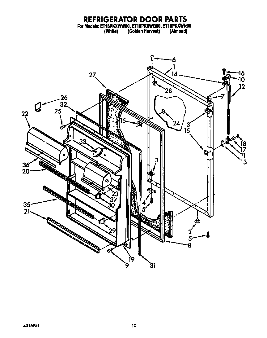 Refrigerator door